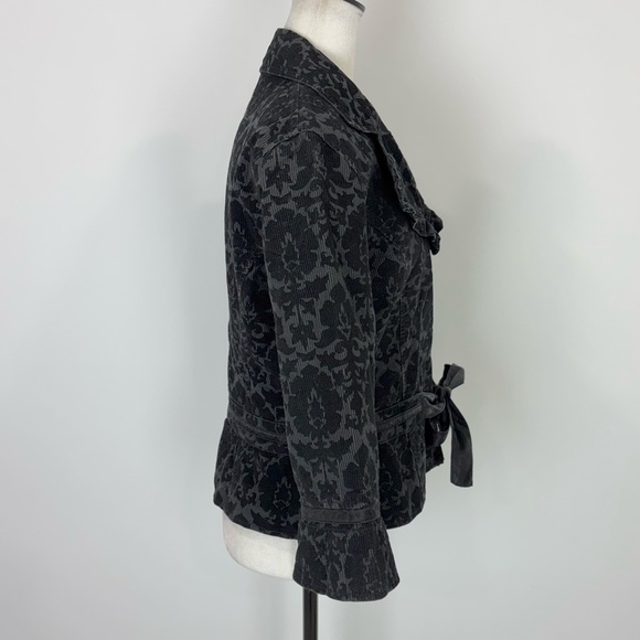 Free People black velvet brocade blazer - Picture 4 of 10